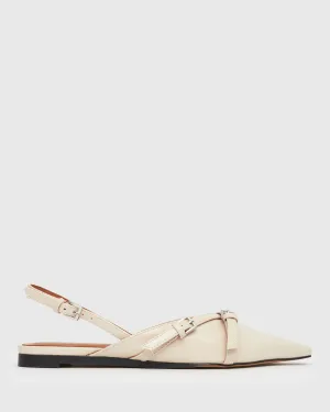 ANYA Slingback Pointed Flat Mules