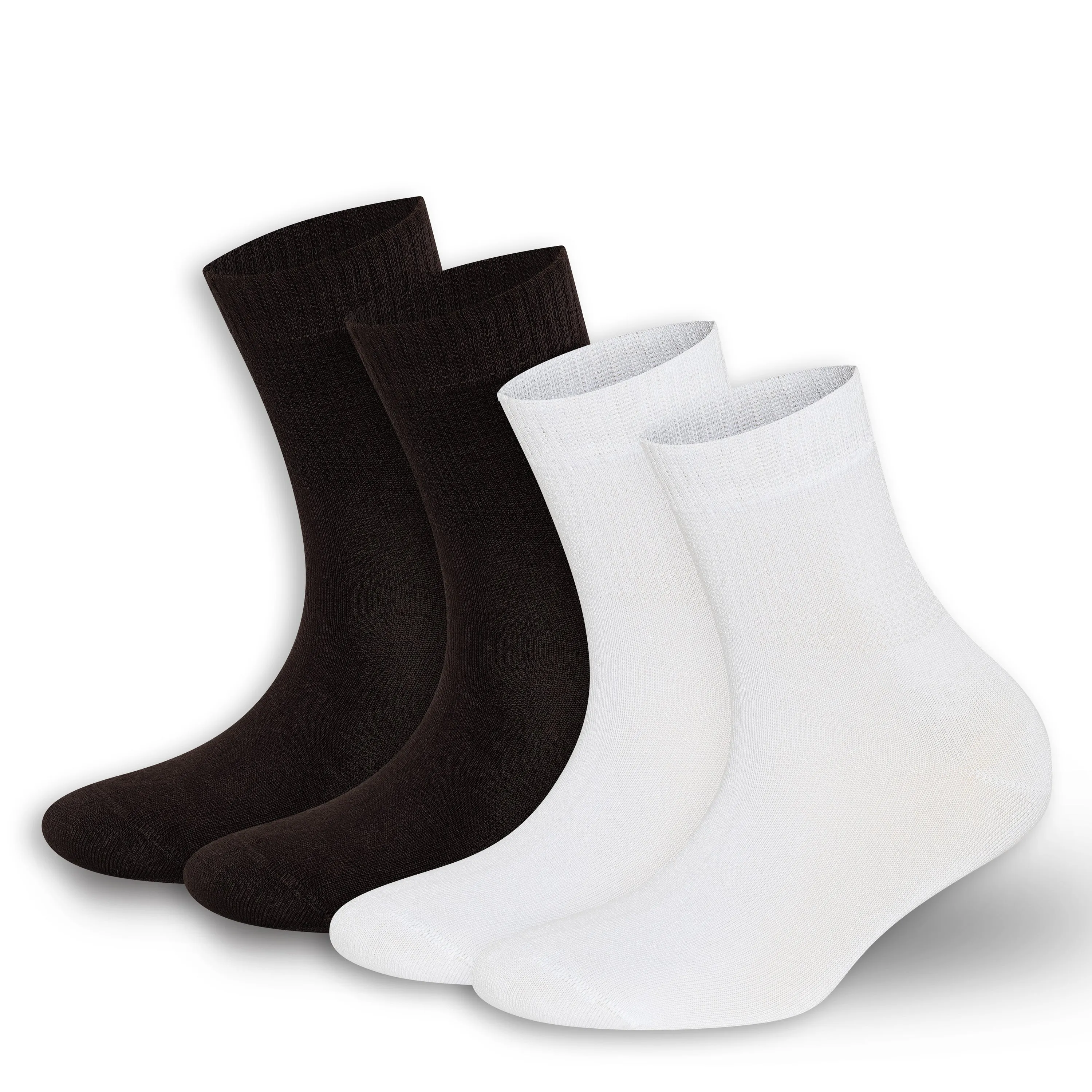 Bambooven Mens & Womens Rayon Made from Bamboo Diabetic 4 Pairs Ankle Socks