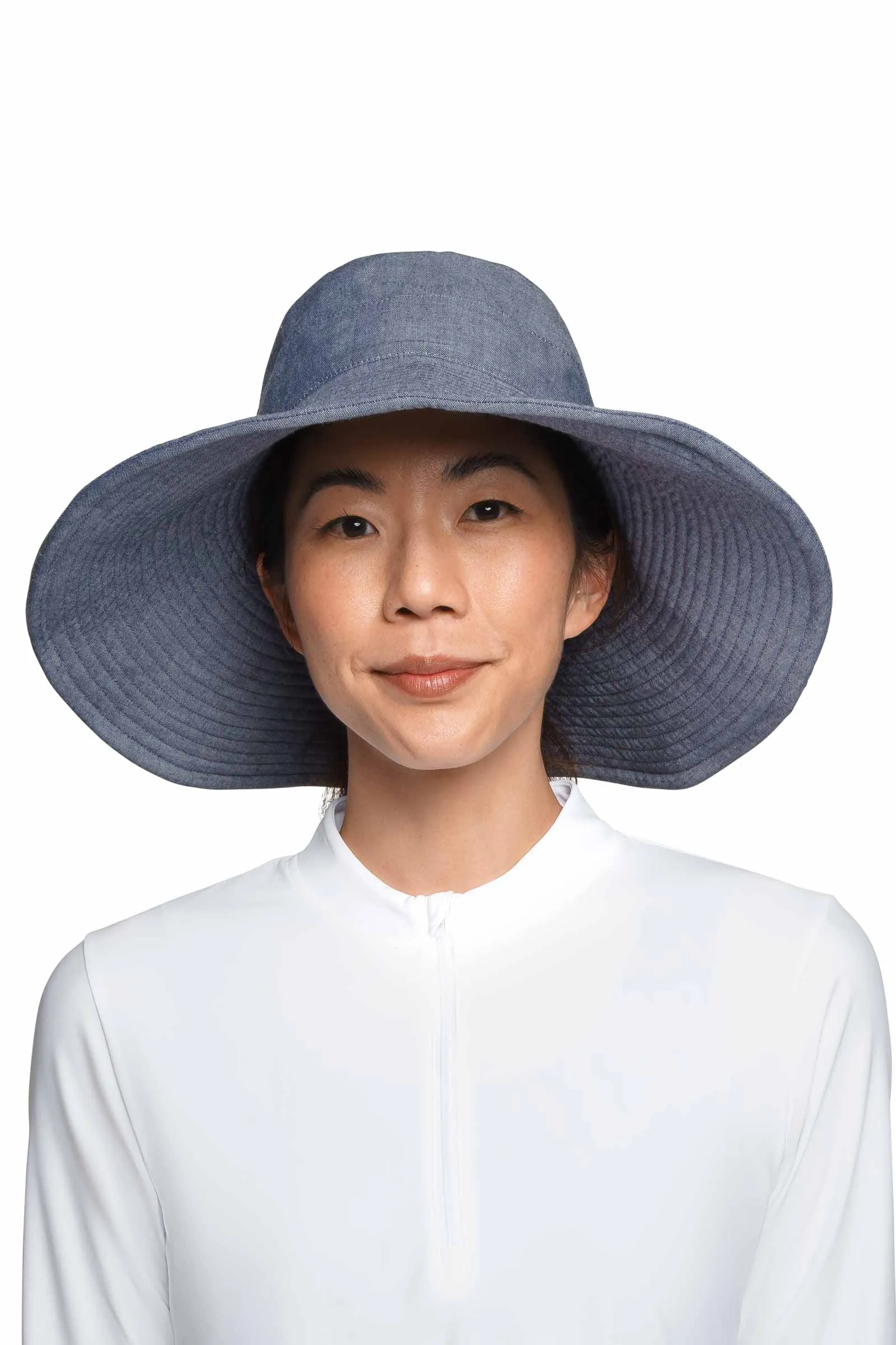 Brittany Beach Hat | Denim Blue Chambray