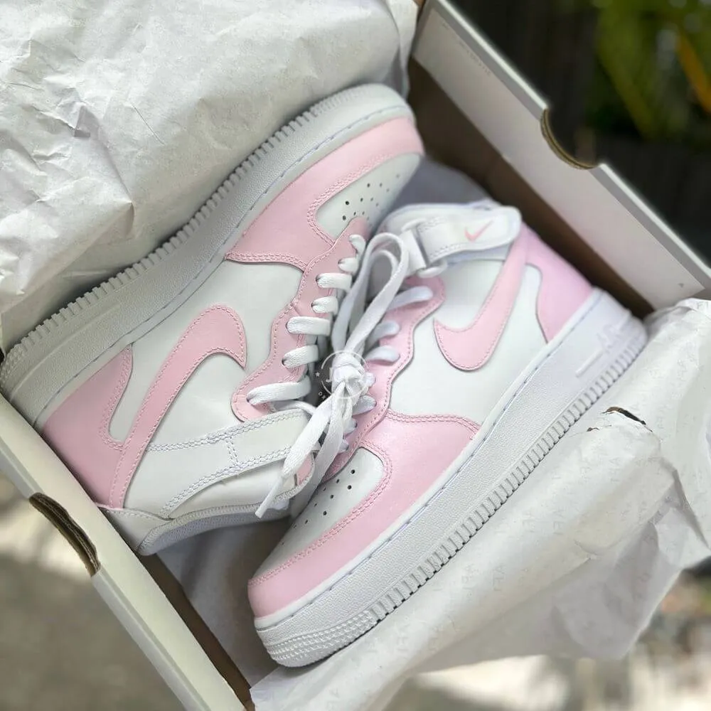 Custom Pink Bubble Gum Air Force 1s