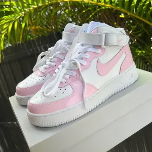 Custom Pink Bubble Gum Air Force 1s