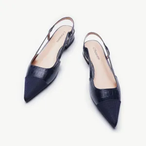 Cap-Toe Prints Slingback Flats (Freya)