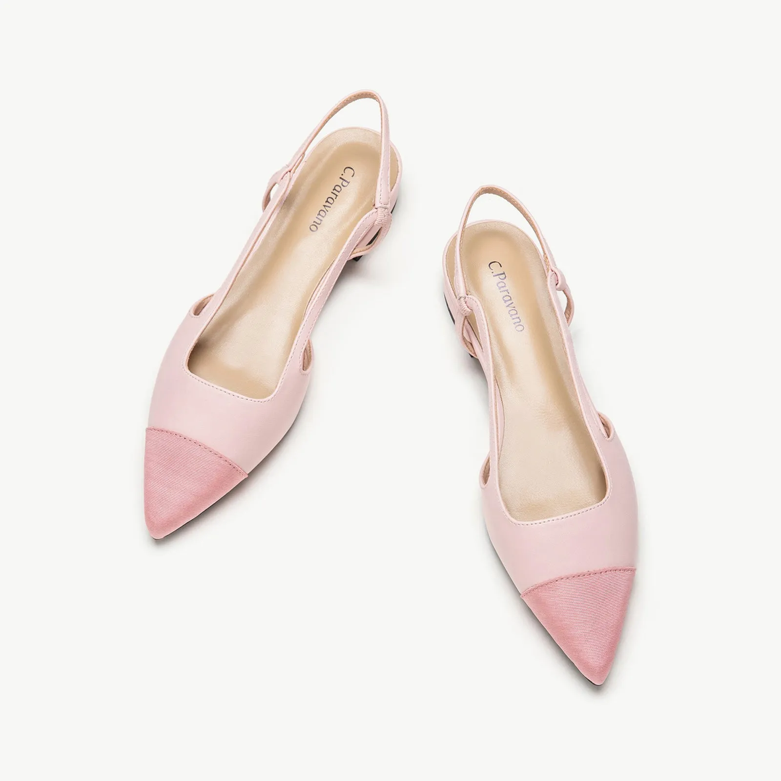 Cap-Toe Slingback Flats (Freya)