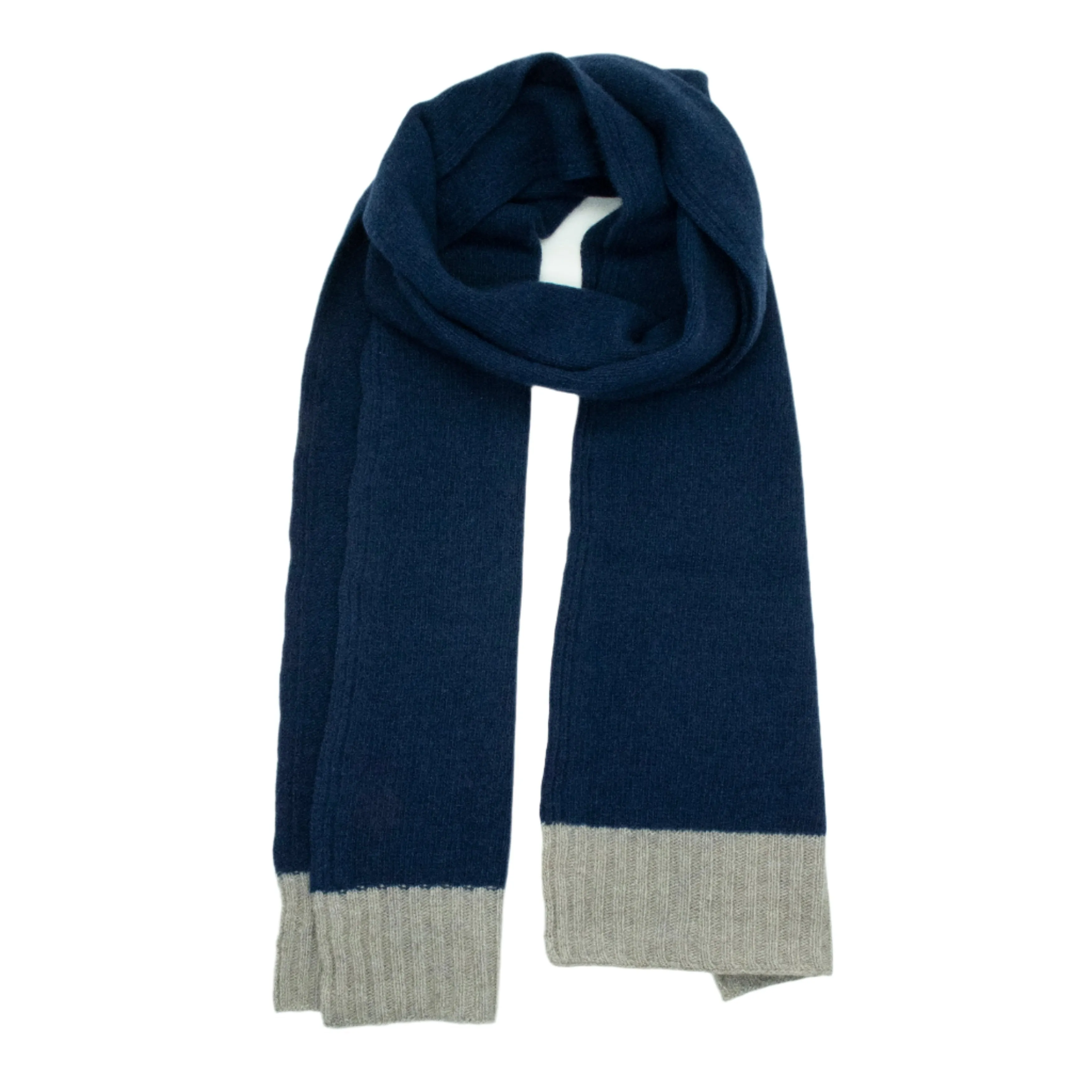 Cashmere Scarves - Navy Grey