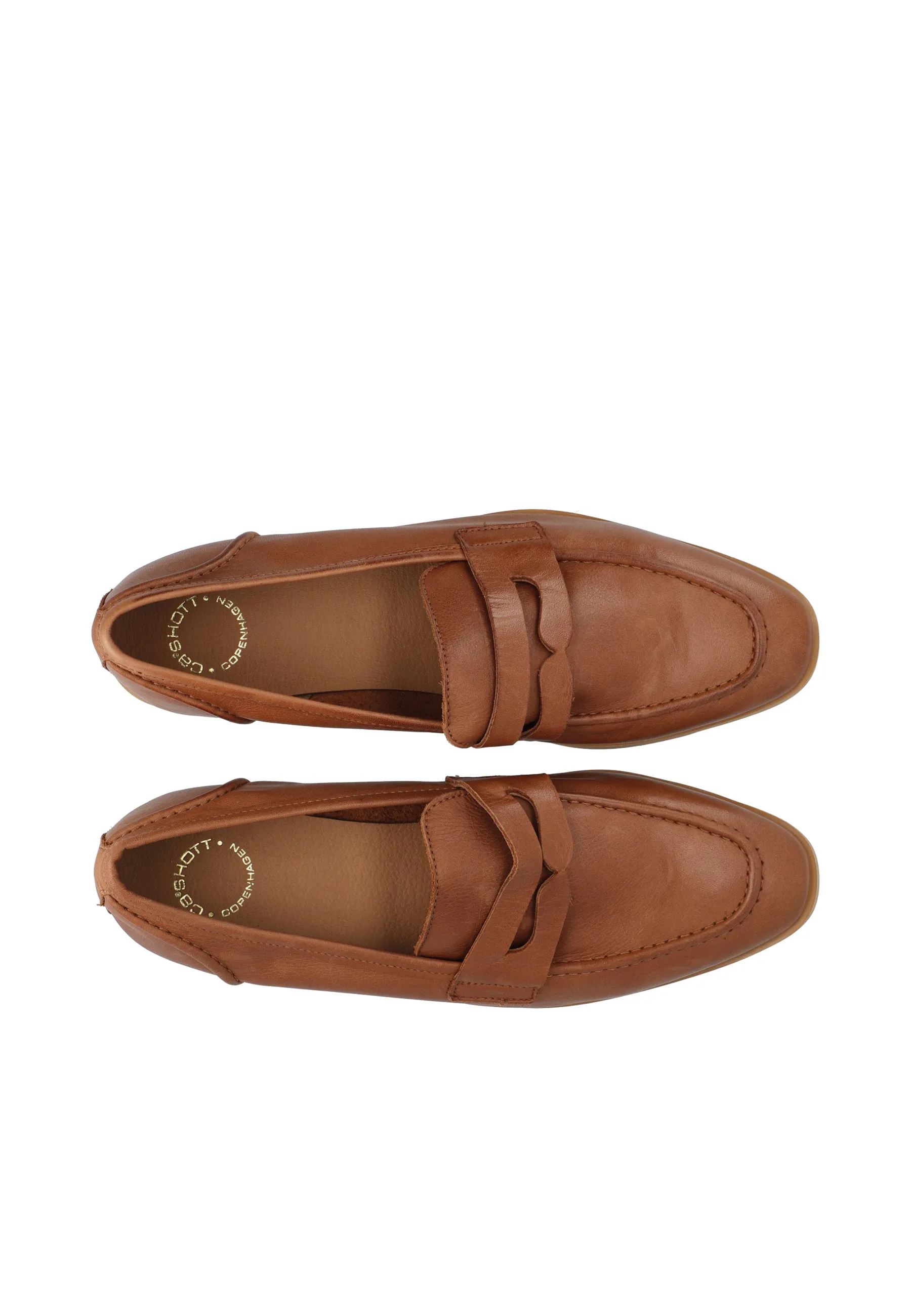 Casmimmi Cognac Leather Loafers