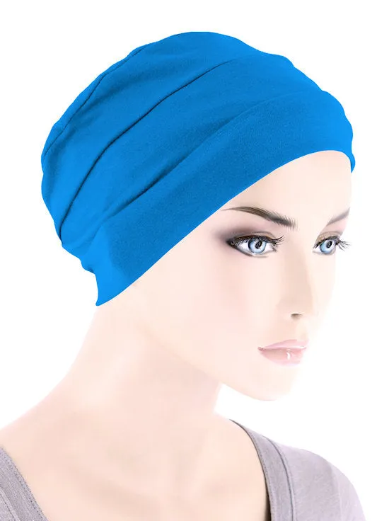 CKC-TURQBLUE#Chemo Cloche Cap in Turquoise Blue