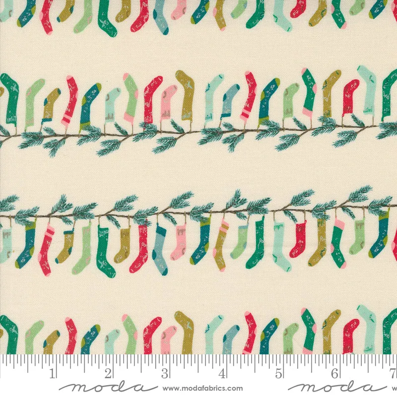 Cozy Wonderland - Stocking Stripe in Natural - 45592 11 - Half Yard