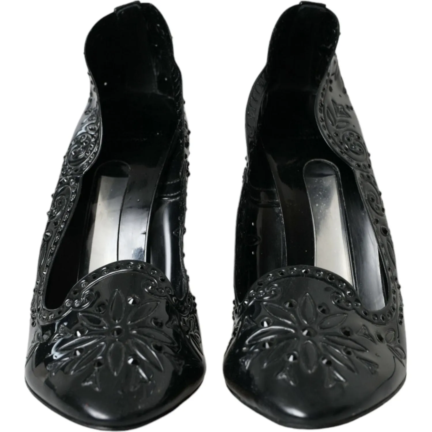 Dolce & Gabbana Black Crystal CINDERELLA Heels Pumps Shoes