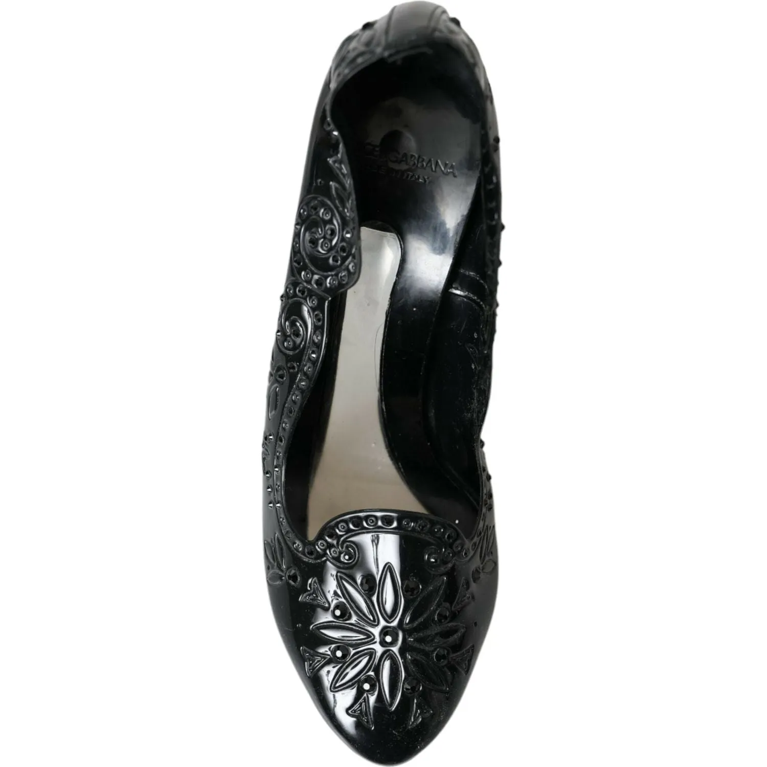 Dolce & Gabbana Black Crystal CINDERELLA Heels Pumps Shoes