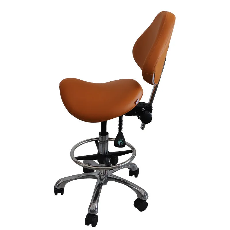 Ergonomic Comfortable Saddle Style Chair With Footrest & Backrest