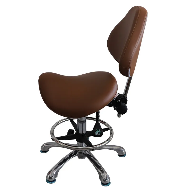 Ergonomic Comfortable Saddle Style Chair With Footrest & Backrest