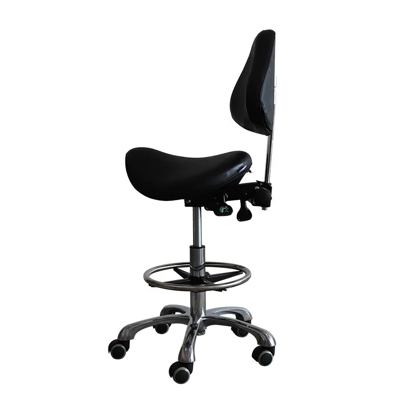 Ergonomic Comfortable Saddle Style Chair With Footrest & Backrest