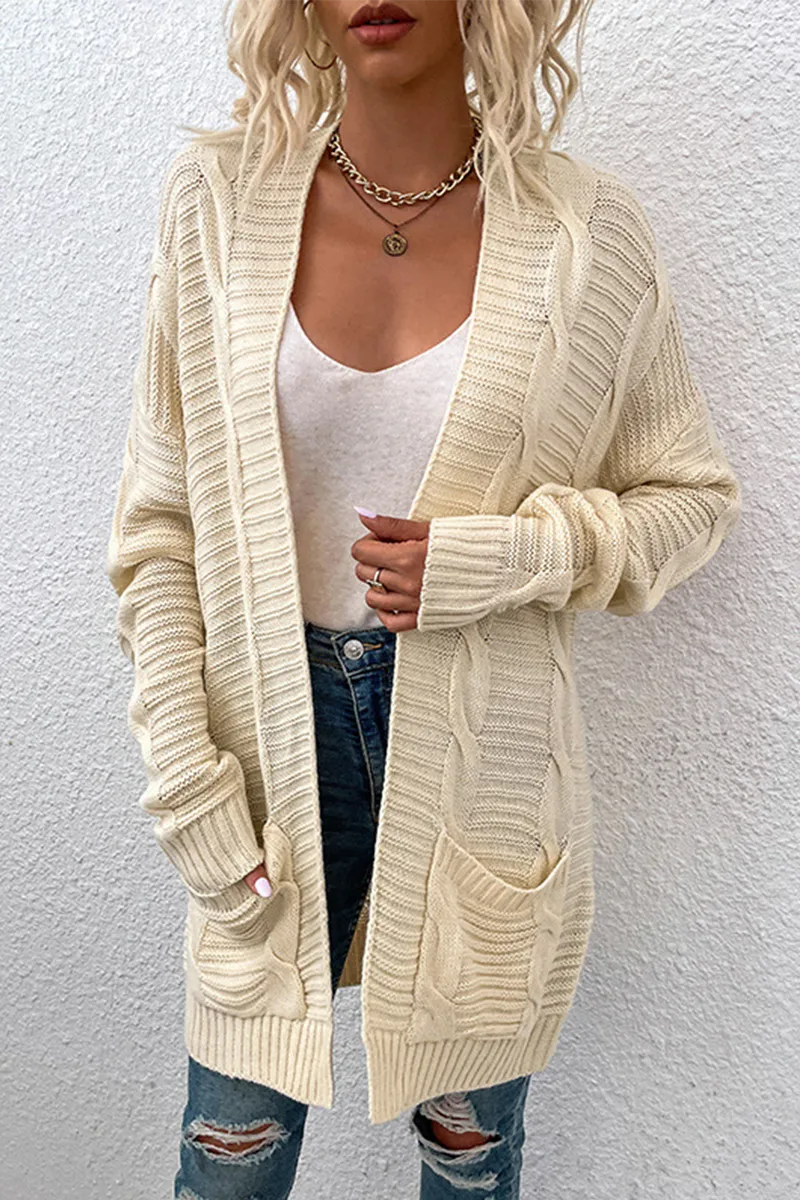 Fashion Solid Patchwork Cardigan Collar Cardigans(6 Colors)