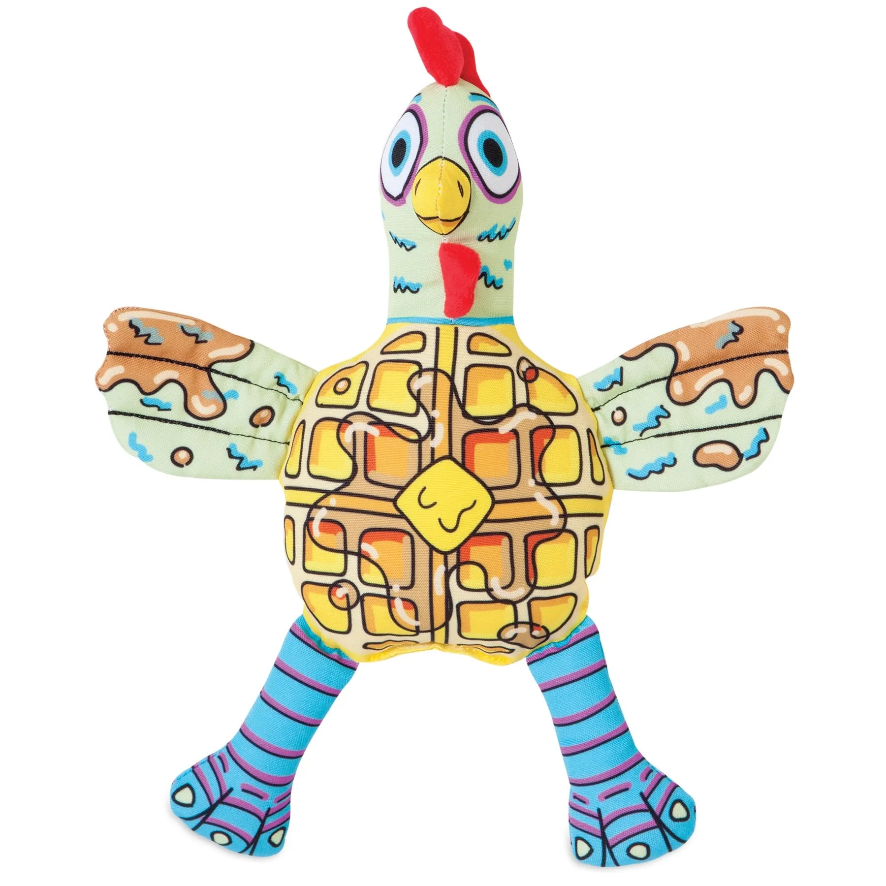 FAT CAT Foodies Chicken 'n Waffles Dog Toy