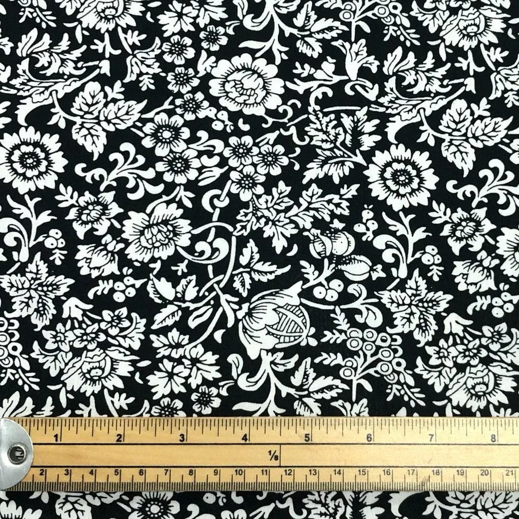 Floral Bloom Cotton Poplin Fabric