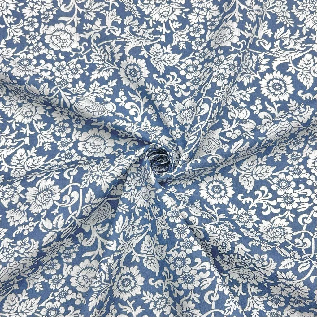 Floral Bloom Cotton Poplin Fabric