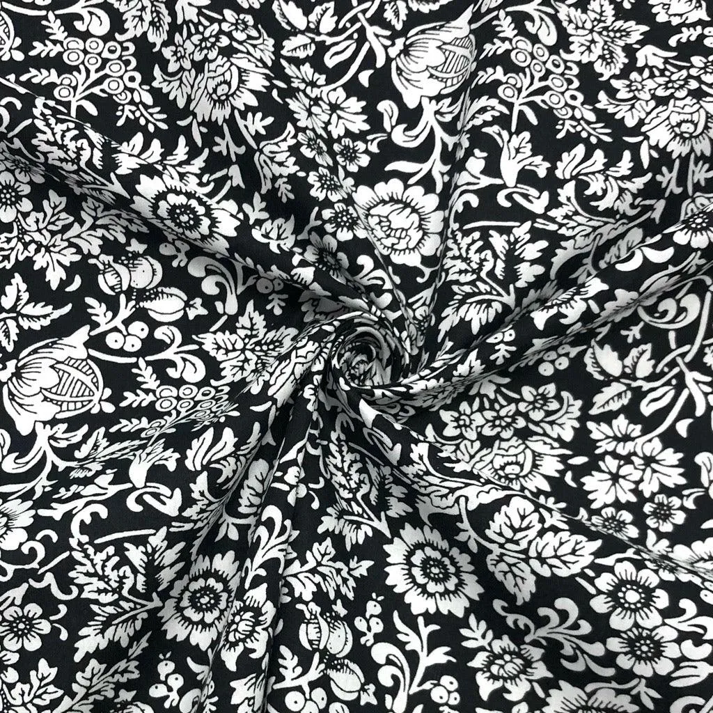 Floral Bloom Cotton Poplin Fabric