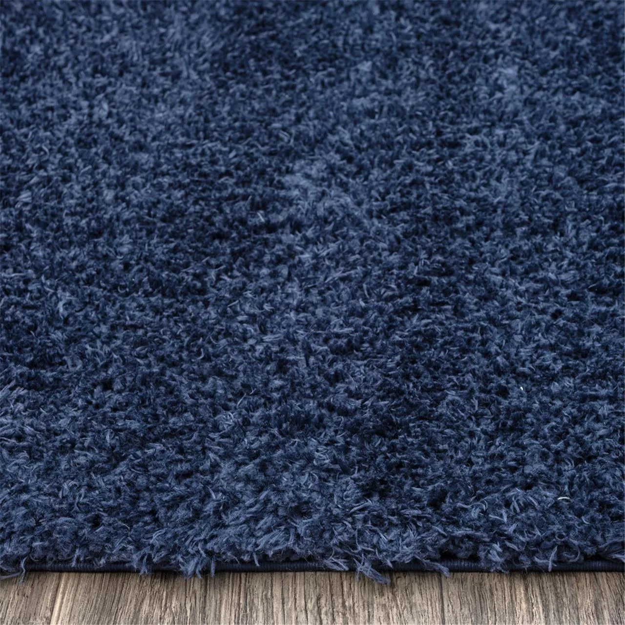 Fluffy and comfortable Navy Plain Shag Rug