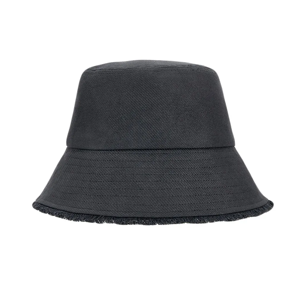 Frayed Bucket Hat Unisex Outdoor Fishing Cap Packable Travel Beach Sun Hat YZB0204