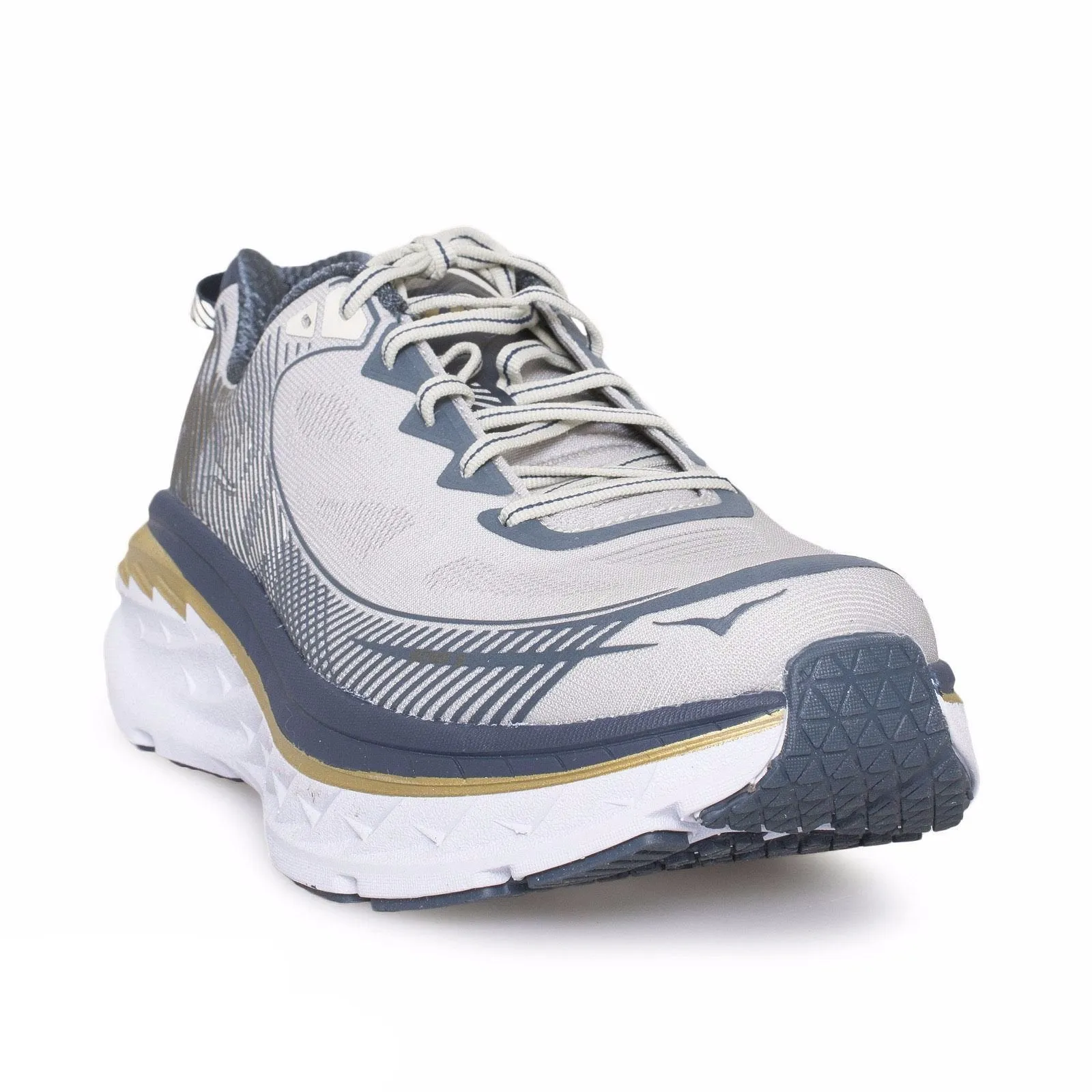 Hoka One One Bondi 5 Cool Gray / Midnight Navy Shoes - Men`s