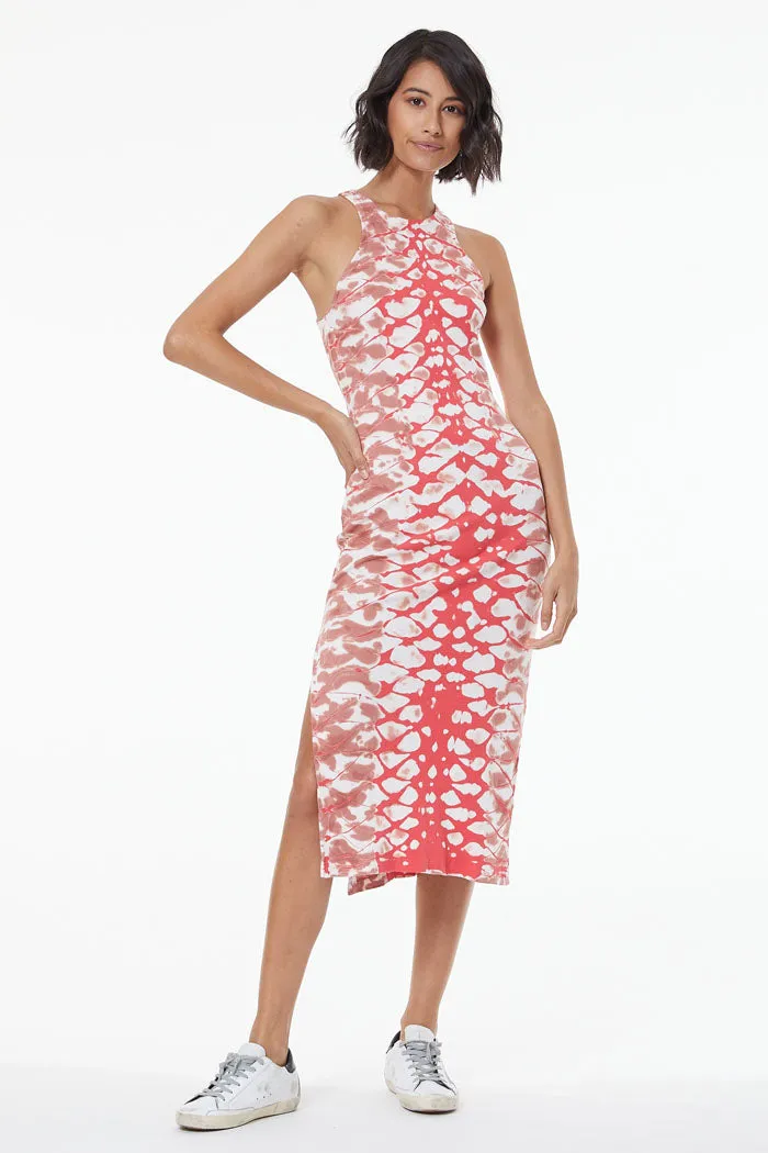 Iggy Rib Midi Dress // Strawberry Boa Wash