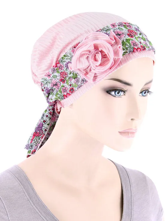 Josie Turban Rosette Sash Baby Pink