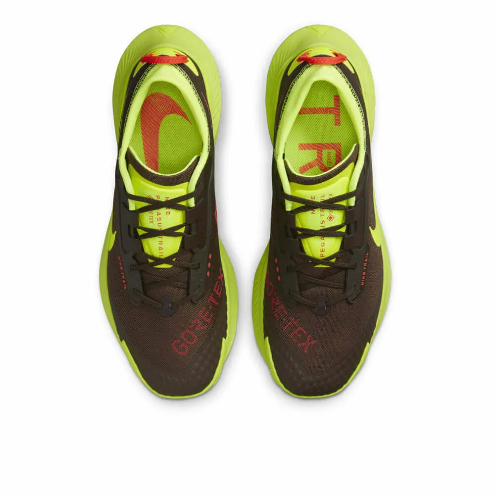 Nike Pegasus Trail 3 Gore Tex Trail Running Trainers - Brown / Volt