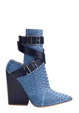 PATMOS BLUE PYTHON BOOTIES