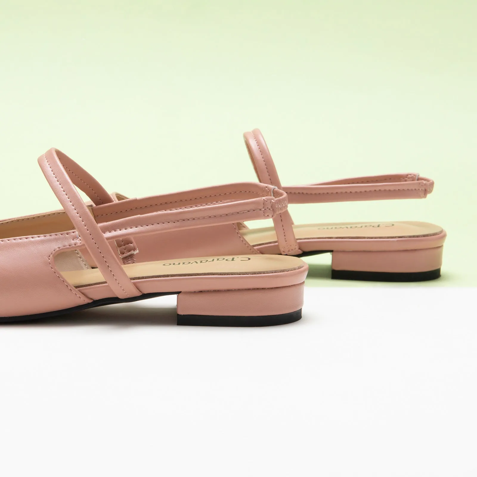 Pointed Toe Slingback Flats (Freya) Pink