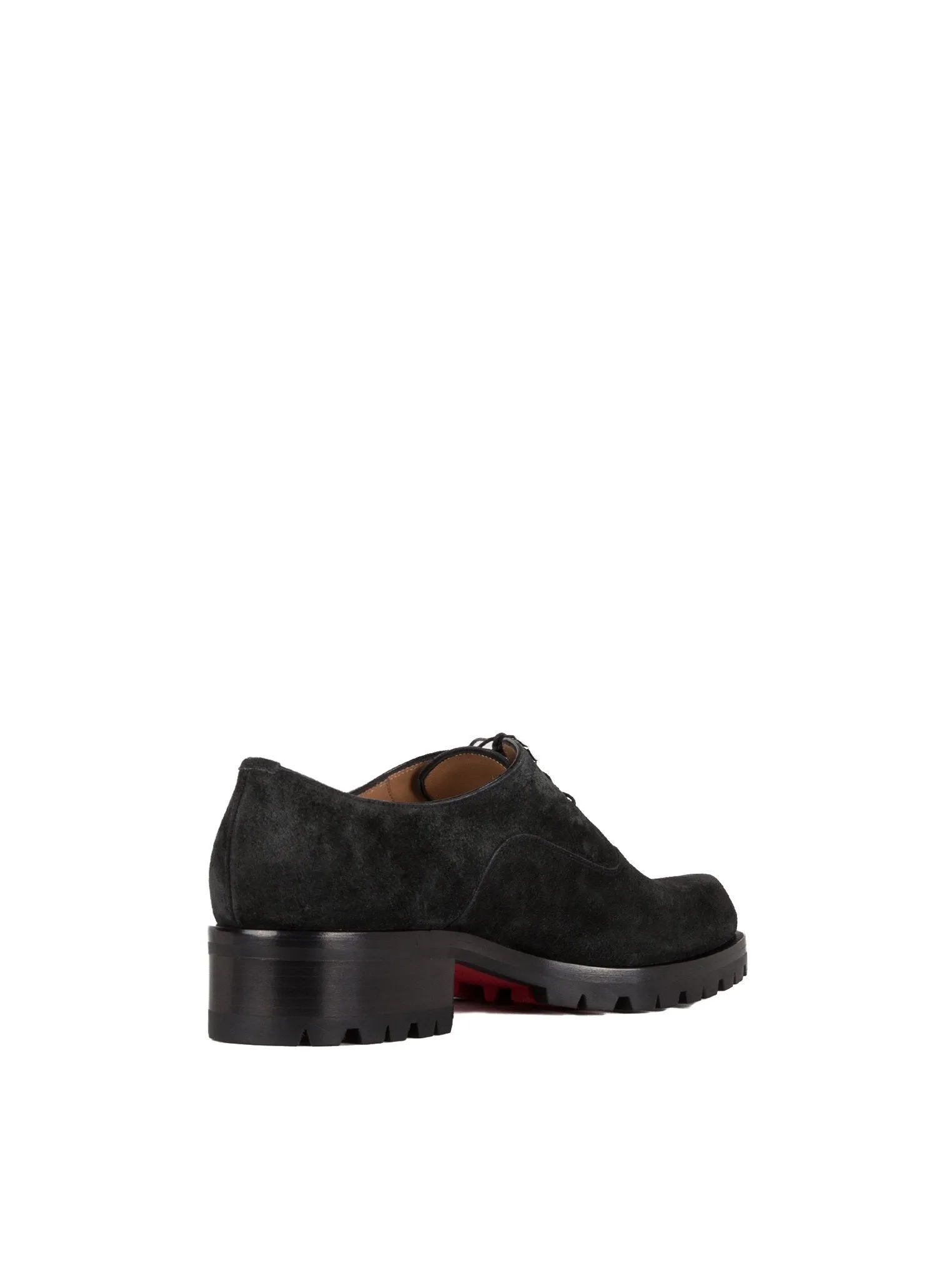 Spotter Flat Suede Balmorals - Black