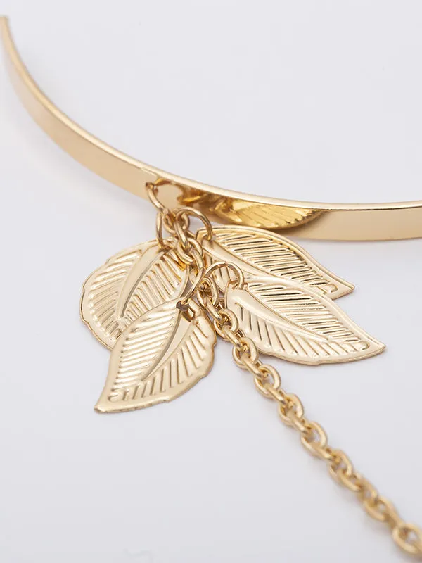 Stylish Leaves Geometric Tasseled Arm Chain Accessories