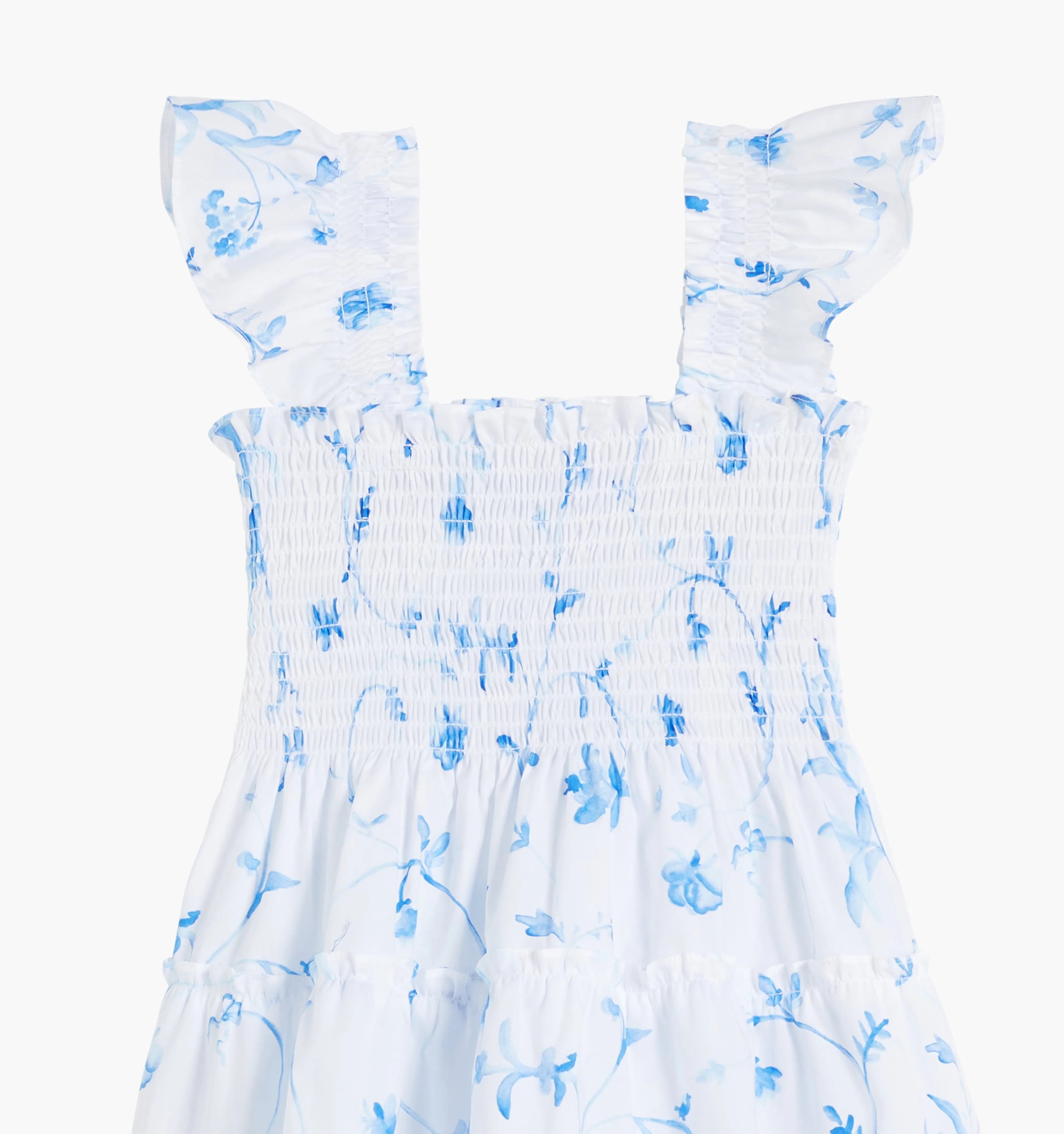 The Baby Ellie Nap Dress - Blue Botanical