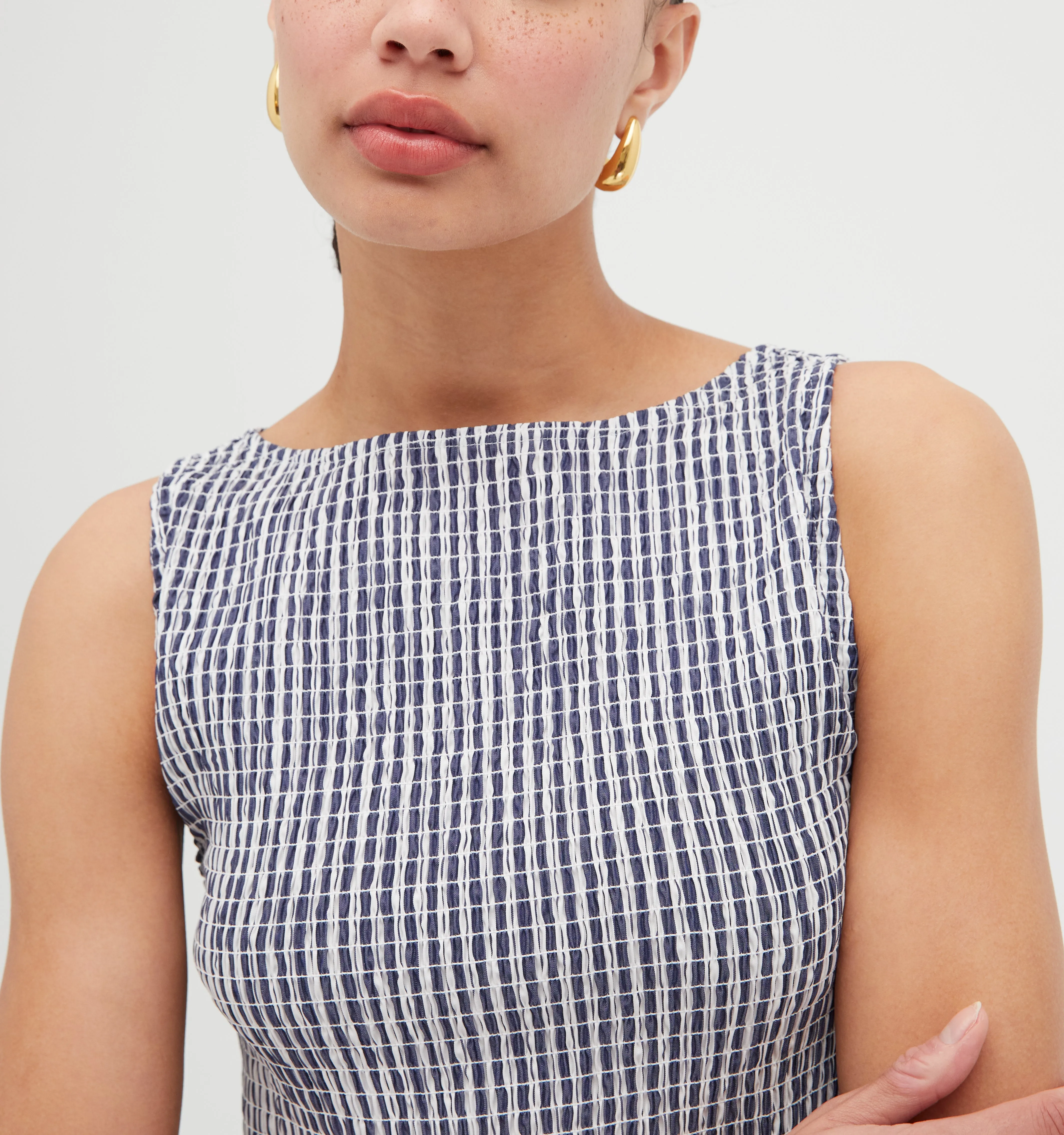 The Cosima Nap Dress - Navy Stripe