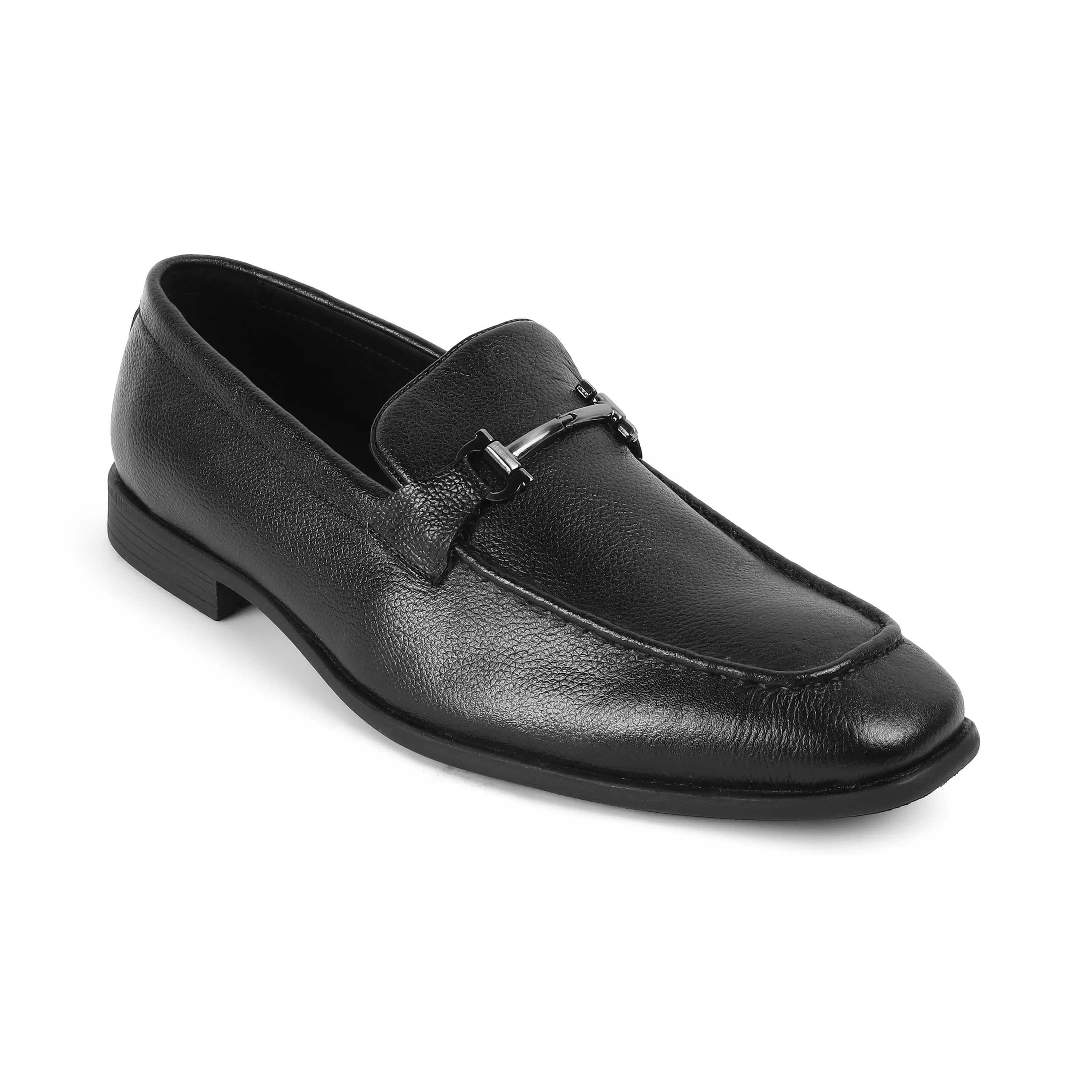 Tresmode Umac Black Men's Leather Loafers