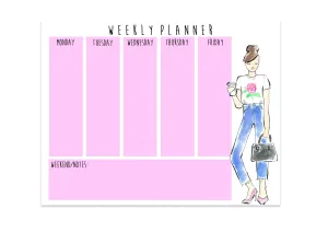 Weekly Planner | Stylish Girl ( Ready to Ship)