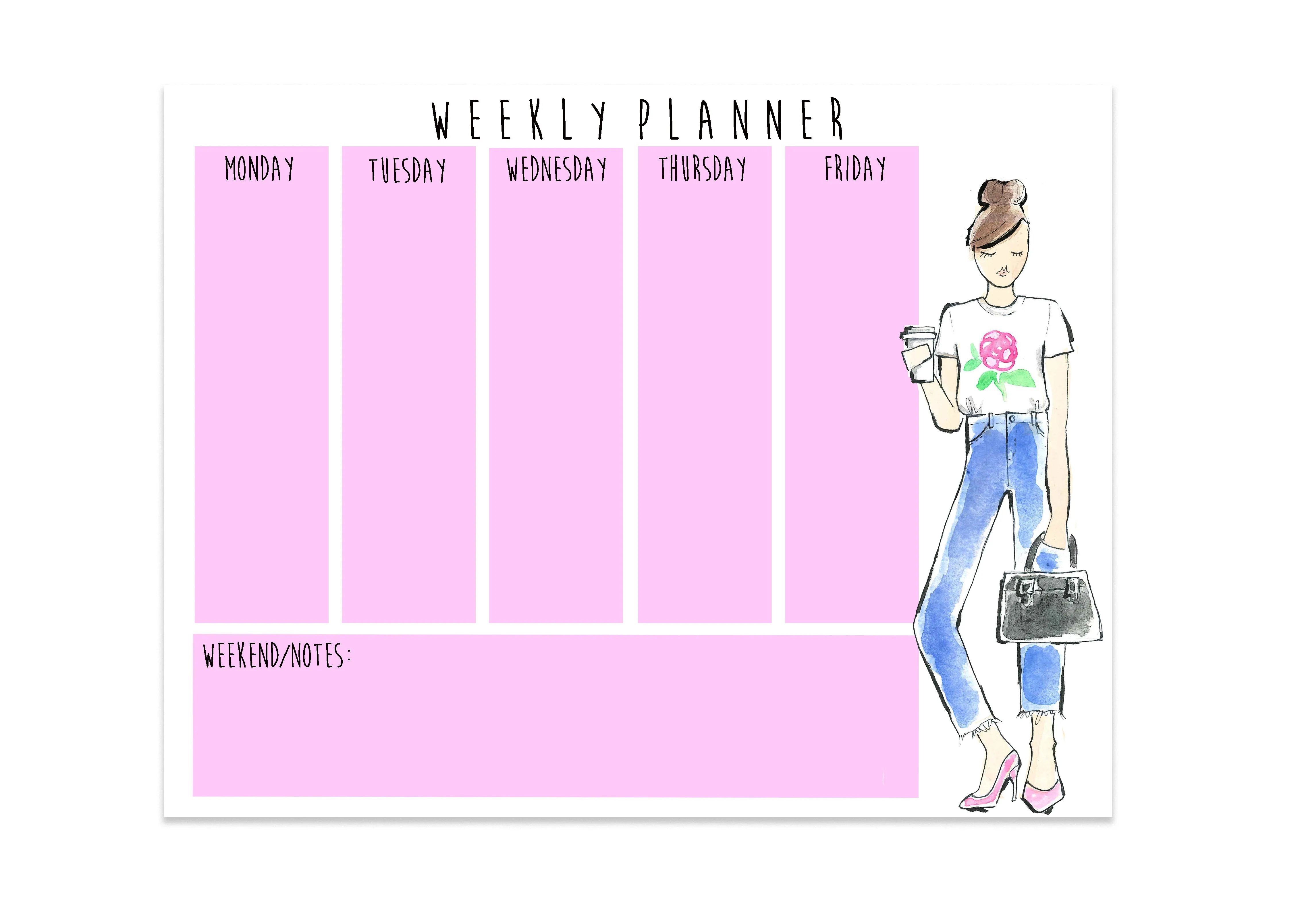 Weekly Planner | Stylish Girl ( Ready to Ship)